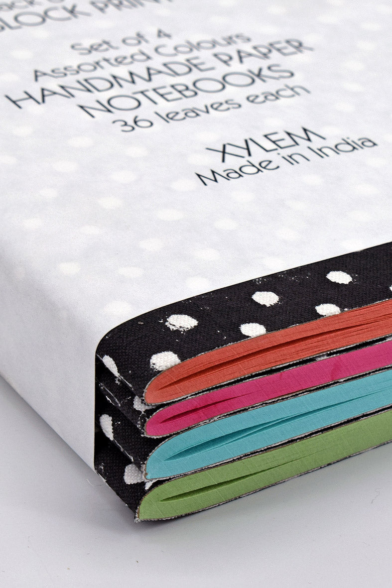 Black & White Block Print Assorted Colours Notebooks