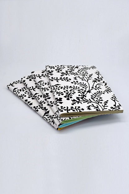 Black & White Block Print Assorted Colours Notebooks