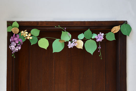 Amaltas Flower & Paan Leaf Bandhanwar / Toran, Lavender