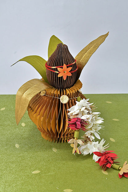 Concertina Sringaar Kalash & Nariyal with Flower Ladi