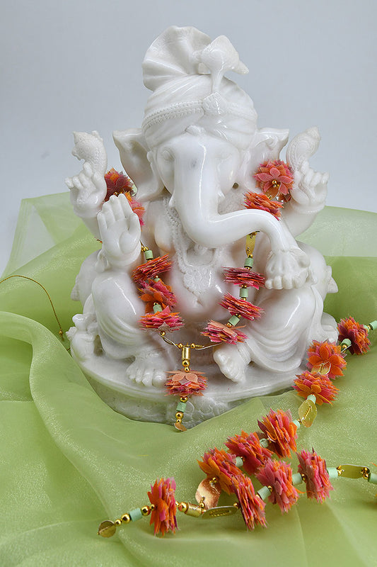 Fabric & Handmade Paper Beads Idol Garland, 15.75 inches