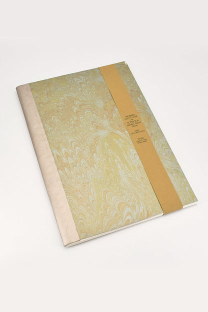 Marbled Soft Cover Notebook Metallic Paper Spine 