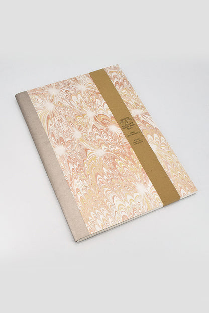 Marbled Soft Cover Notebook Metallic Paper Spine 