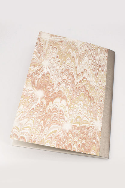 Marbled Soft Cover Notebook Metallic Paper Spine 