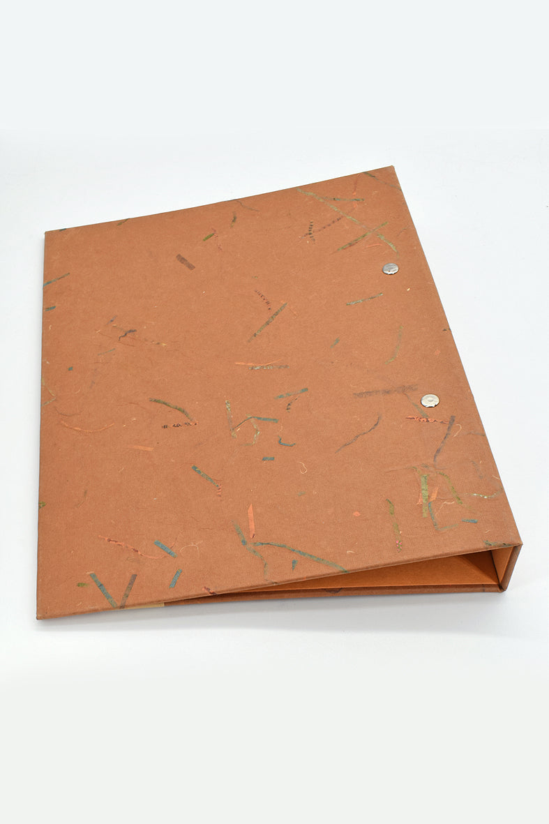 Home Office: A4  2 Ring File Folder clad in Handmade Paper