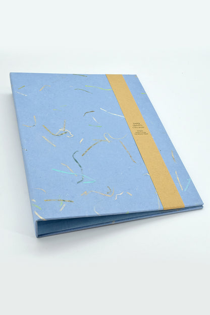 Home Office: A4  2 Ring File Folder clad in Handmade Paper 