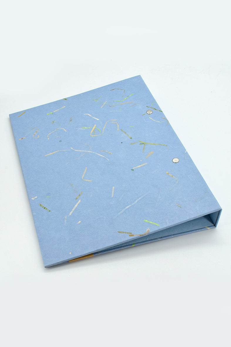 Home Office: A4  2 Ring File Folder clad in Handmade Paper 