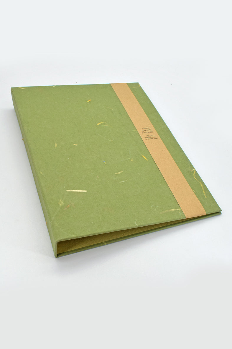 Home Office: A4  2 Ring File Folder clad in Handmade Paper 