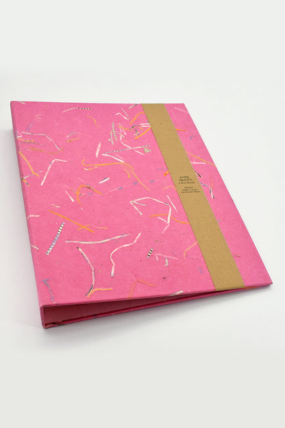 Home Office: A4  2 Ring File Folder clad in Handmade Paper 