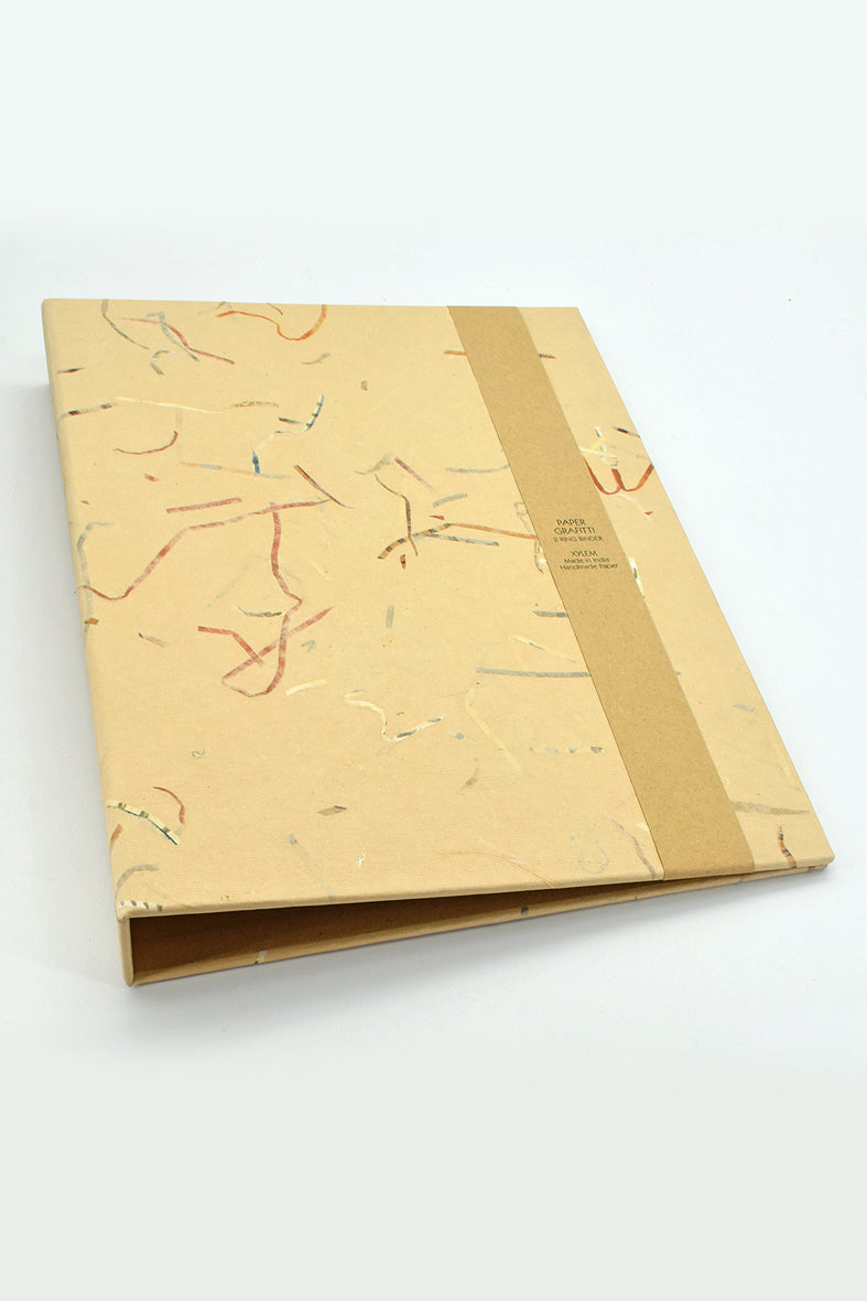 Home Office: A4  2 Ring File Folder clad in Handmade Paper 