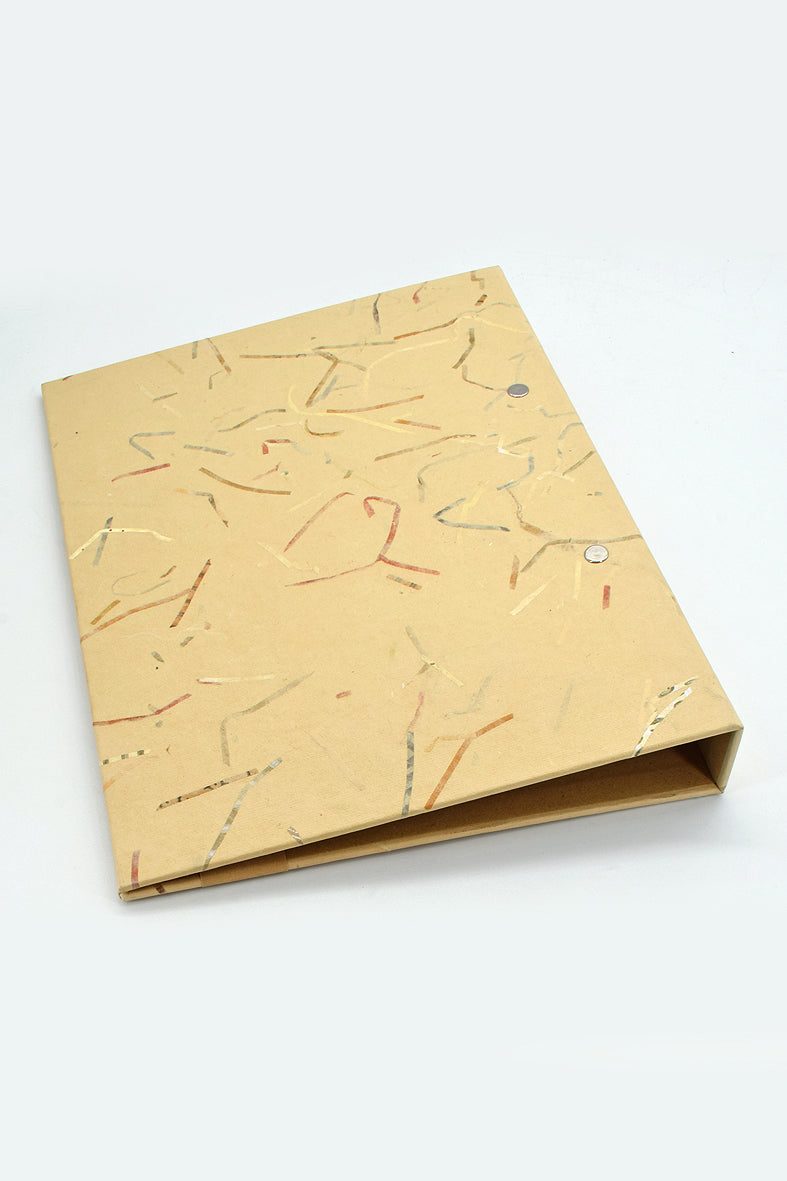 Home Office: A4  2 Ring File Folder clad in Handmade Paper 
