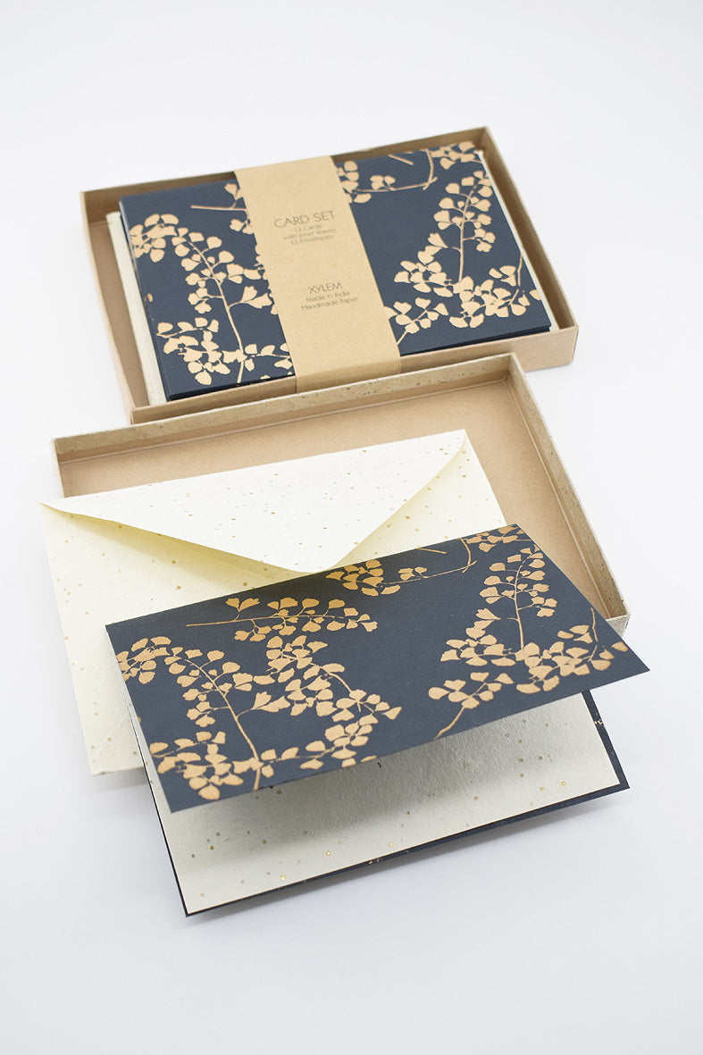 Card set compendium 12 cards with 12 Envelope with inner leaves