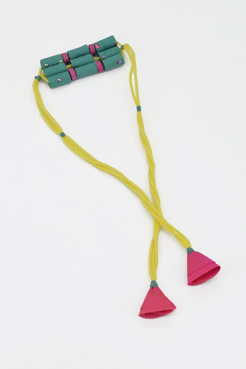 Trimmed paper bead rakhi with tassel