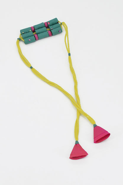 Trimmed paper bead rakhi with tassel