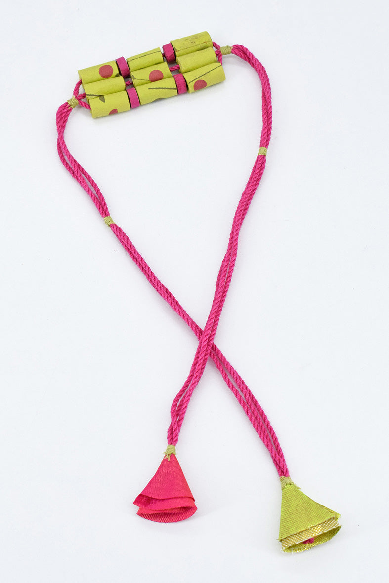 Trimmed paper bead rakhi with tassel