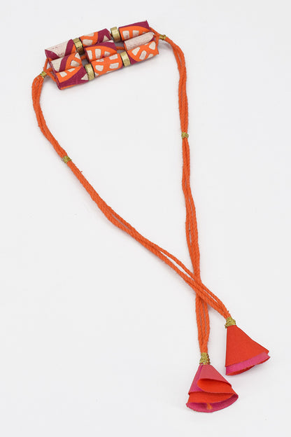 Trimmed paper bead rakhi with tassel