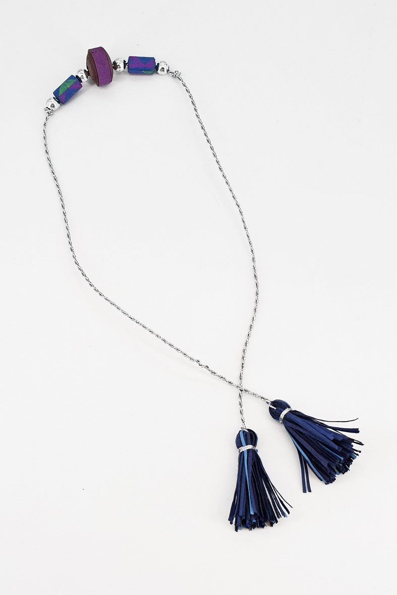 Trimmed paper bead rakhi with tassel