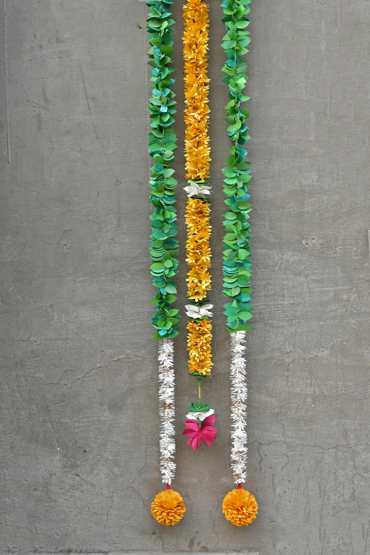 Rajnigandha Paper Flower Garland, Set of 2