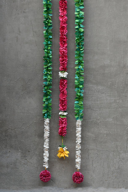 Rajnigandha Paper Flower Garland, Set of 2