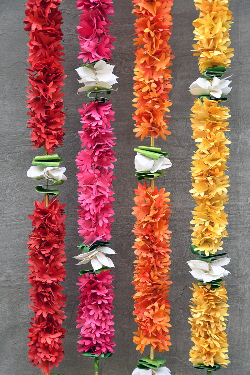 Rajnigandha Paper Flower Garland, Set of 2