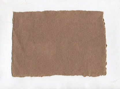 Brown Terracotta Deckle Edged Cotton Rag Handmade Paper Online
