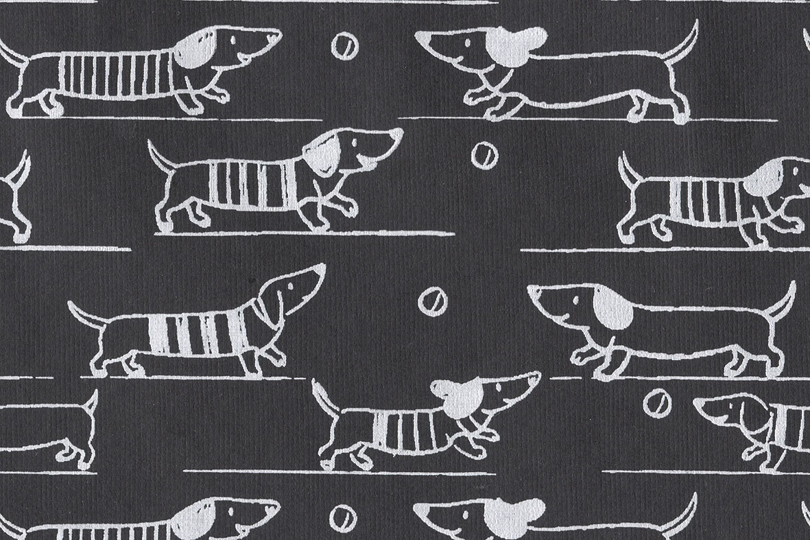 Dogs Print Cotton Rag Handmade Paper