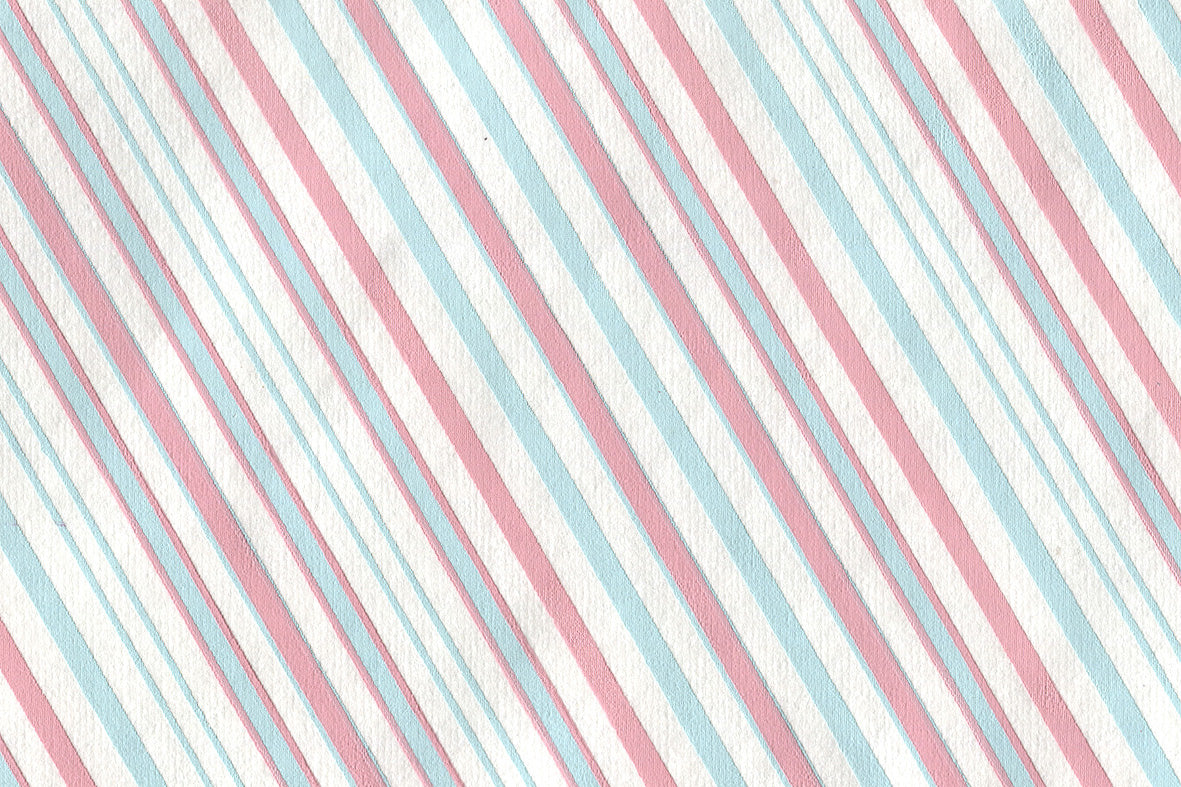 Diagonal Stripes Print Cotton Rag Handmade Paper