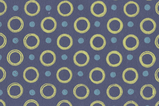 Rings & Dots Pattern Cotton Rag Handmade Paper