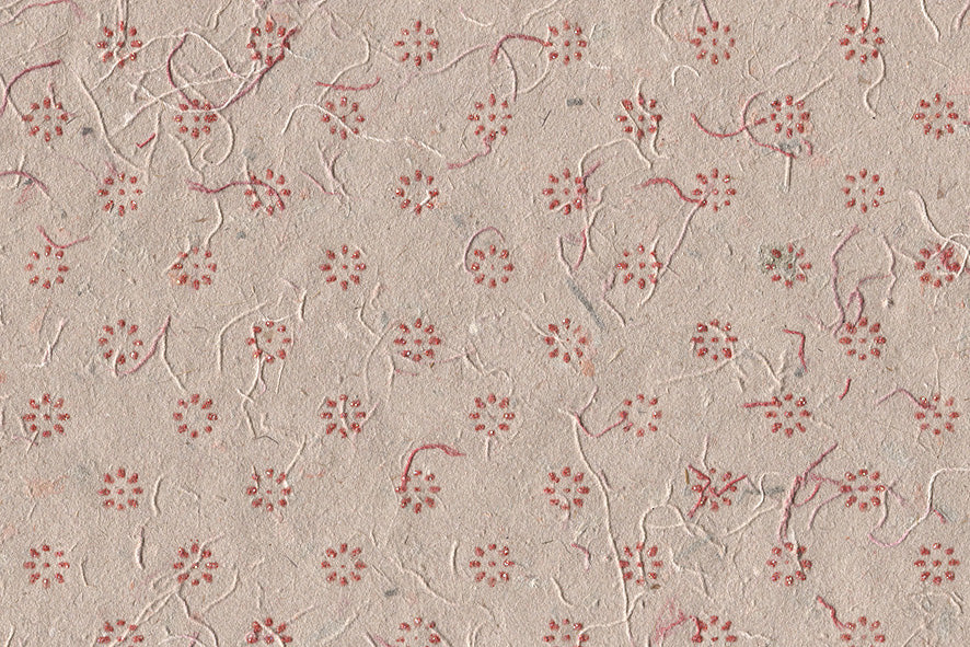 Floret Star Red Handmade Printed Paper Online
