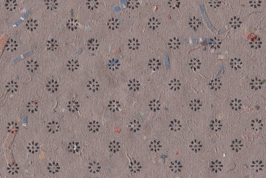 Floret Star Black on Brown Handmade Printed Paper Online