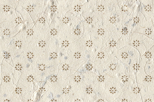 Floret Star Gold on White Handmade Printed Paper Online