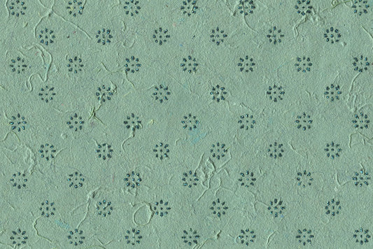 Floret Star Half Drop: Green Glitter on Green Paper Shreds & Banana Fibre Handmade Paper ~35gsm Set of 5 50X74cm each