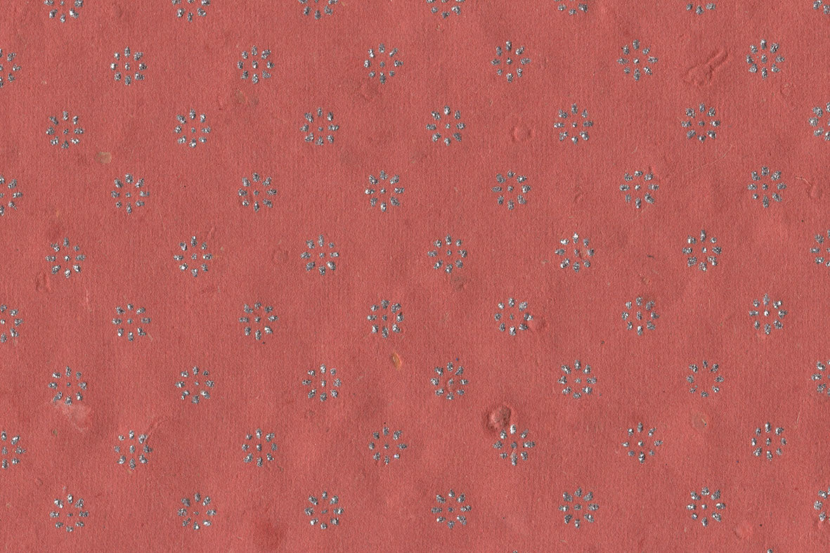 Floret Star Half Drop Banana Fibre Handmade Paper