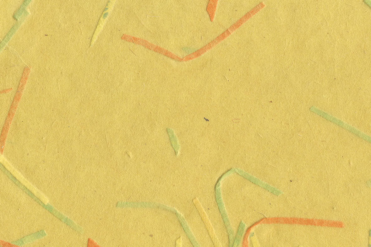 Lemon Yellow Banana Fibre With Orange Handmade Paper Gift Wrap Online