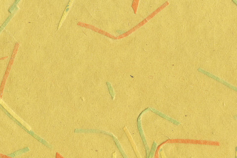 Lemon Yellow Banana Fibre With Orange Handmade Paper Gift Wrap Online