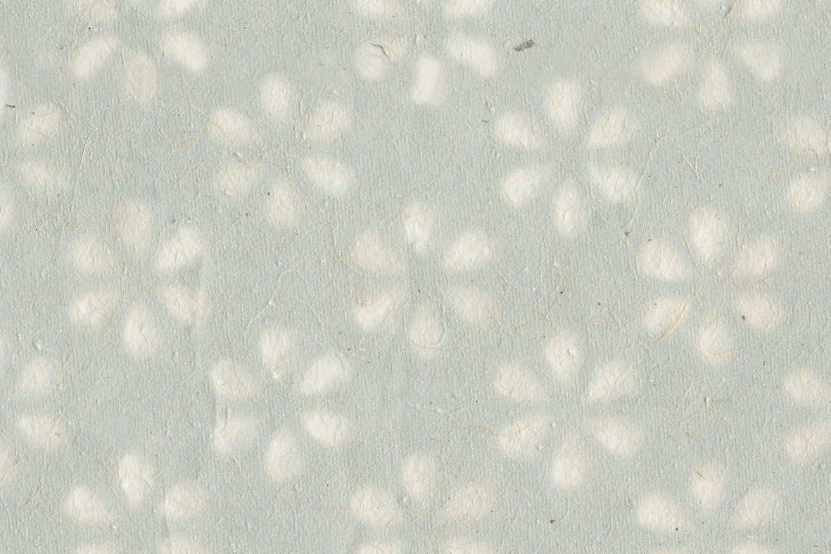 Light Gray Banana & Jute Fibres Cutout Flower Tissue | Rickshaw Recycle