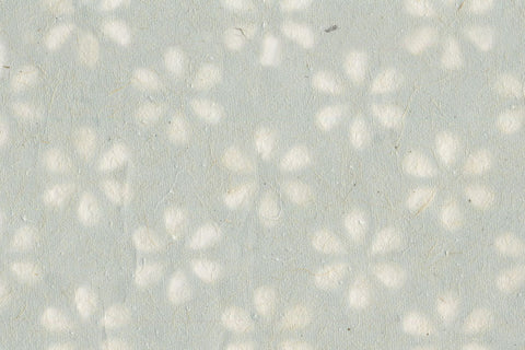 Light Gray Banana & Jute Fibres Cutout Flower Tissue | Rickshaw Recycle