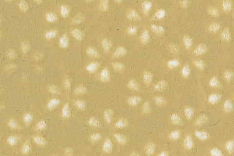 Yellow Banana & Jute Fibres Cutout Flower Tissue | Rickshaw Recycle
