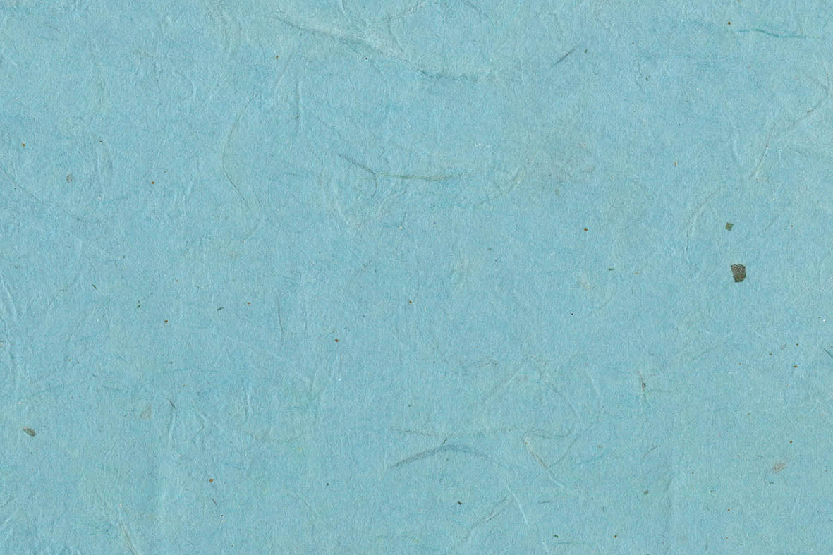 Aqua Blue Daphne Fibre With Self Handmade Paper