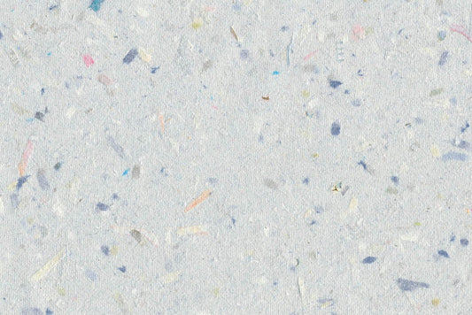Gentle Gray Paper Shreds & Banana Fibre Mixed Pulp Handmade Paper ~65gsm Set of 5 50x74cm each