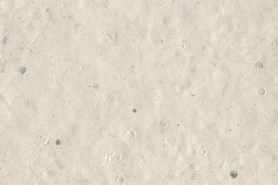 Light Buff Paper Shreds & Banana Fibre Mixed Pulp Handmade Paper ~50gsm Set of 5 50x74cm each