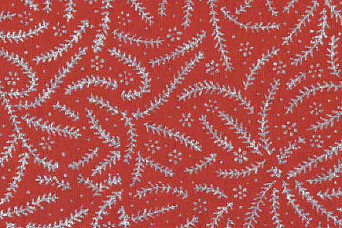 Vines: Silver Glitter on Shivam Red Handmade Paper ~100gsm Set of 5 50X70cm each