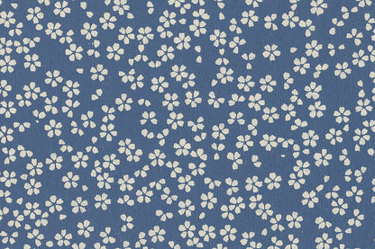 Scattered Blossoms: Assorted White on Primary Colours ~100gsm Printed Handmade Paper Set of 5 50x70cm each