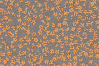 Scattered Blossoms: Assorted Orange Red & Pink Tones ~100gsm Printed Handmade Paper Set of 5 50x70cm each
