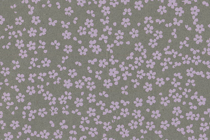 Scattered Blossoms: Assorted Gray Tones ~100gsm Printed Handmade Paper Set of 5 50x70cm each