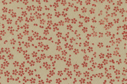 Scattered Blossoms: Assorted Colours on Neutrals ~100gsm Printed Handmade Paper Set of 5 50x70cm each
