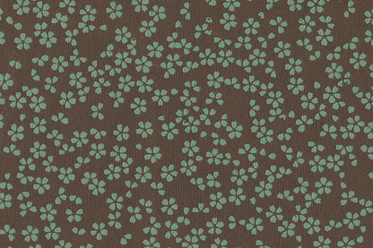 Scattered Blossoms: Assorted Blue Tones on Neutrals ~100gsm Printed Handmade Paper Set of 5 50x70cm each