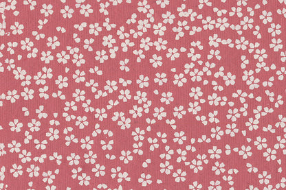 Scattered Blossoms: Assorted White on Primary Colours ~100gsm Printed Handmade Paper Set of 5 50x70cm each