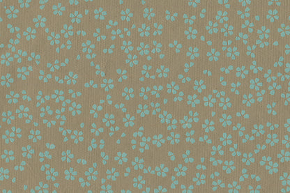 Scattered Blossoms: Assorted Blue Tones on Neutrals ~100gsm Printed Handmade Paper Set of 5 50x70cm each