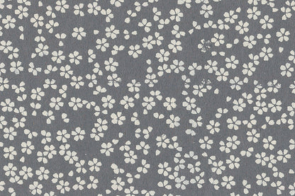 Scattered Blossoms: Assorted Gray Tones ~100gsm Printed Handmade Paper Set of 5 50x70cm each
